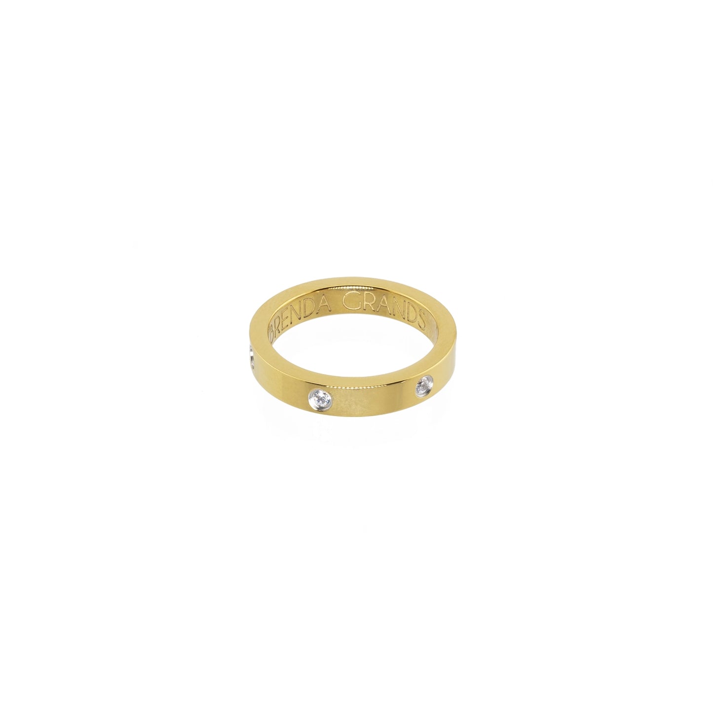 Gold Diamond Ring Band - Waterproof