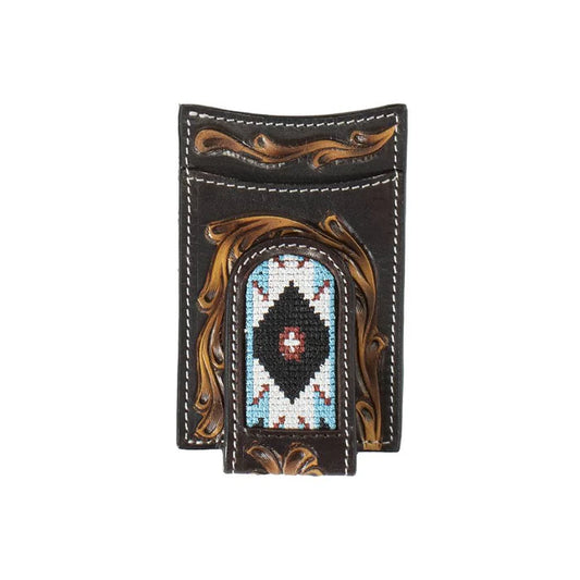 3D Floral Tooled Money Clip