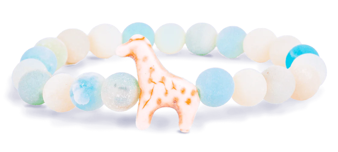 Fahlo Trek giraffe tracking bracelet, shown in one of two available colors