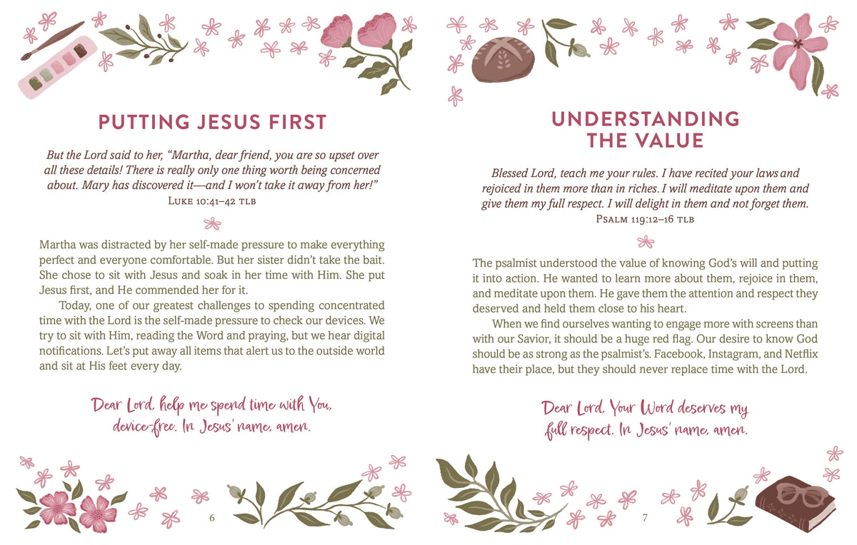 Digital Detox Devotions, inside spread Putting Jesus First