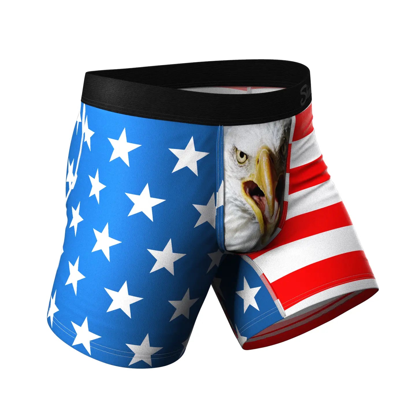 Shinesty Men's The Mascot American Flag Ball Hammock Pouch Underwear