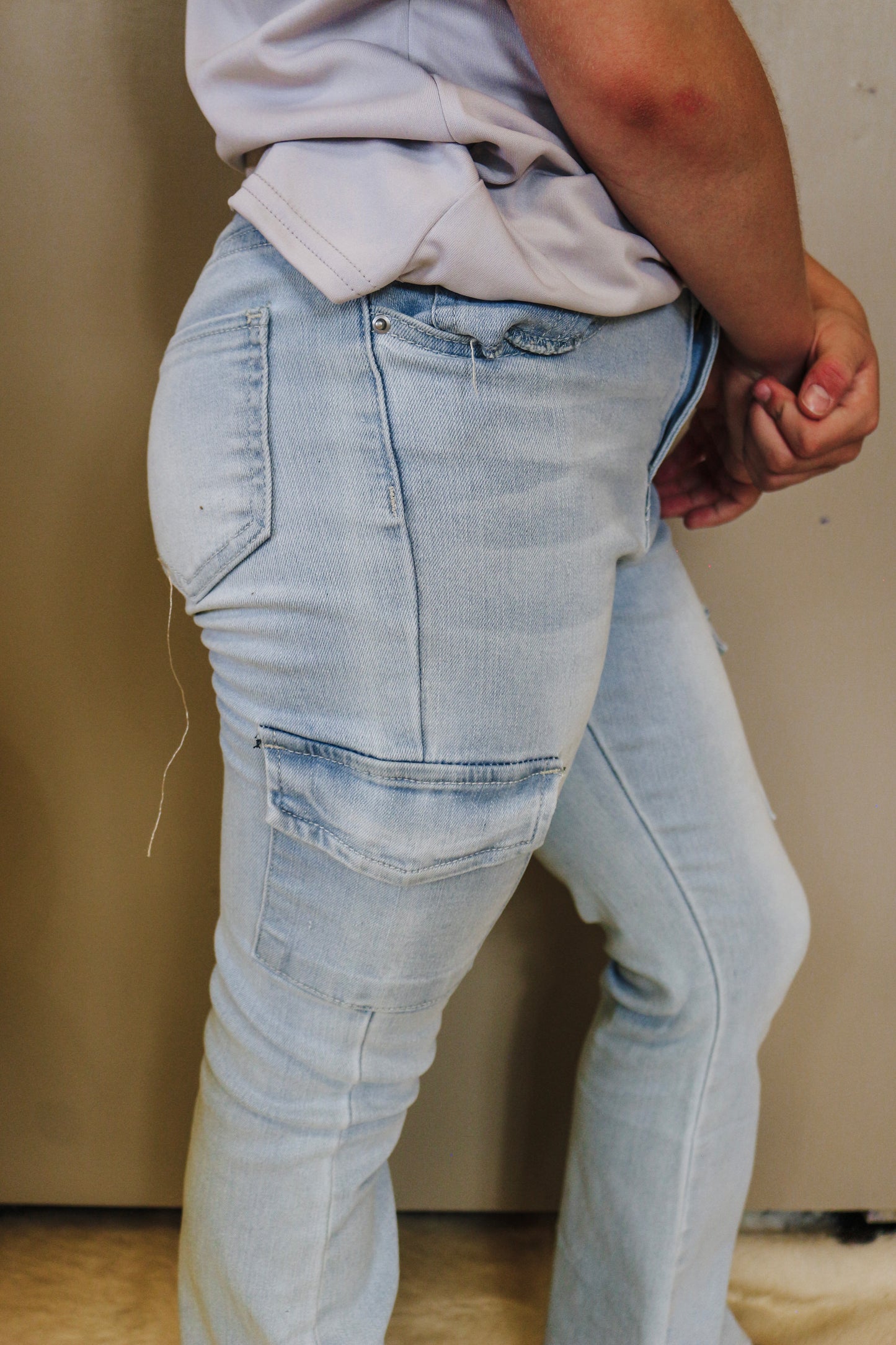 Youth Girls Denim Cargo Jeans