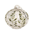 Painted glass pumpkin sitter, shown in one of two available styles