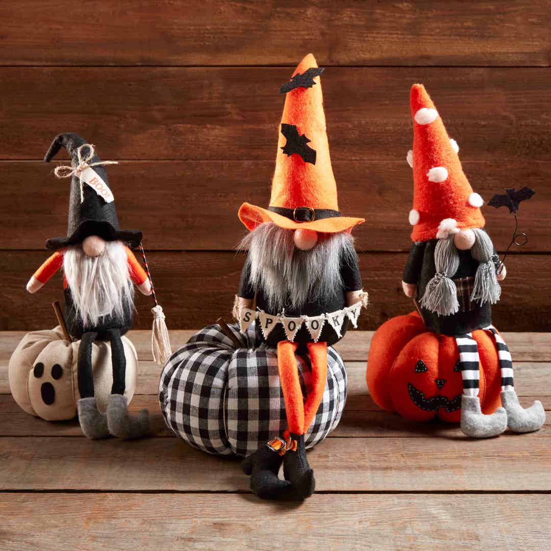 Medium Halloween Pumpkin Gnome