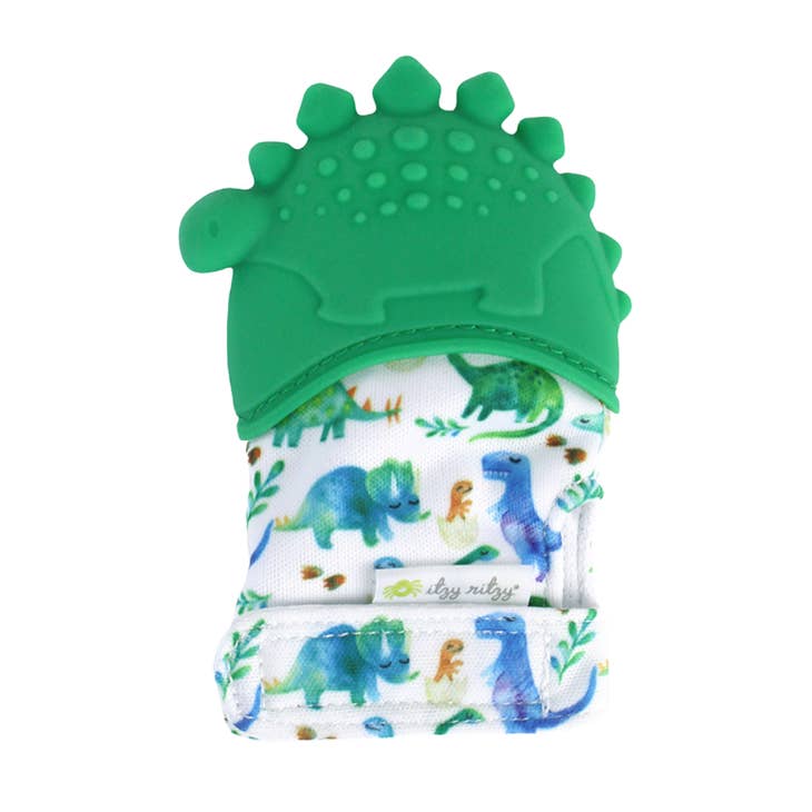 Itzy Mit Silicone Teething Mitts- Dino