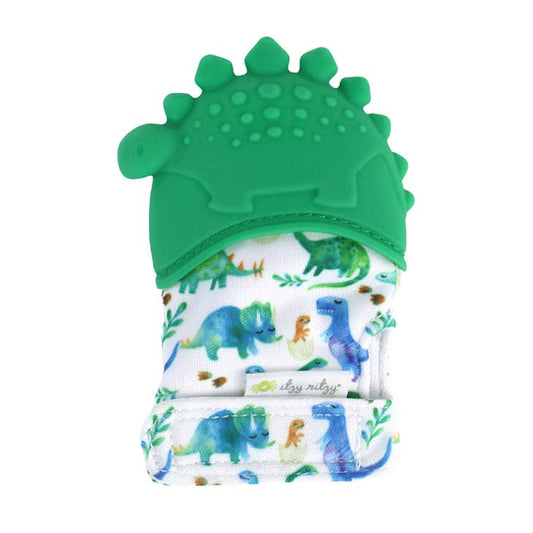 Itzy Mit Silicone Teething Mitts- Dino