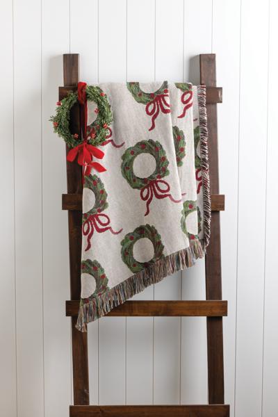 Wreath Jacquard Blanket