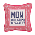 Pink Mom Needlepoint Mini Pillow -2 Styles