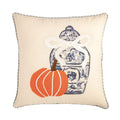 Mud Pie pumpkin topiary decorative pillow, shown in one of two available styles