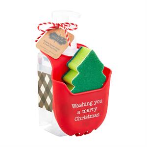 Christmas Soap and Sponge Caddy Set -3 Styles