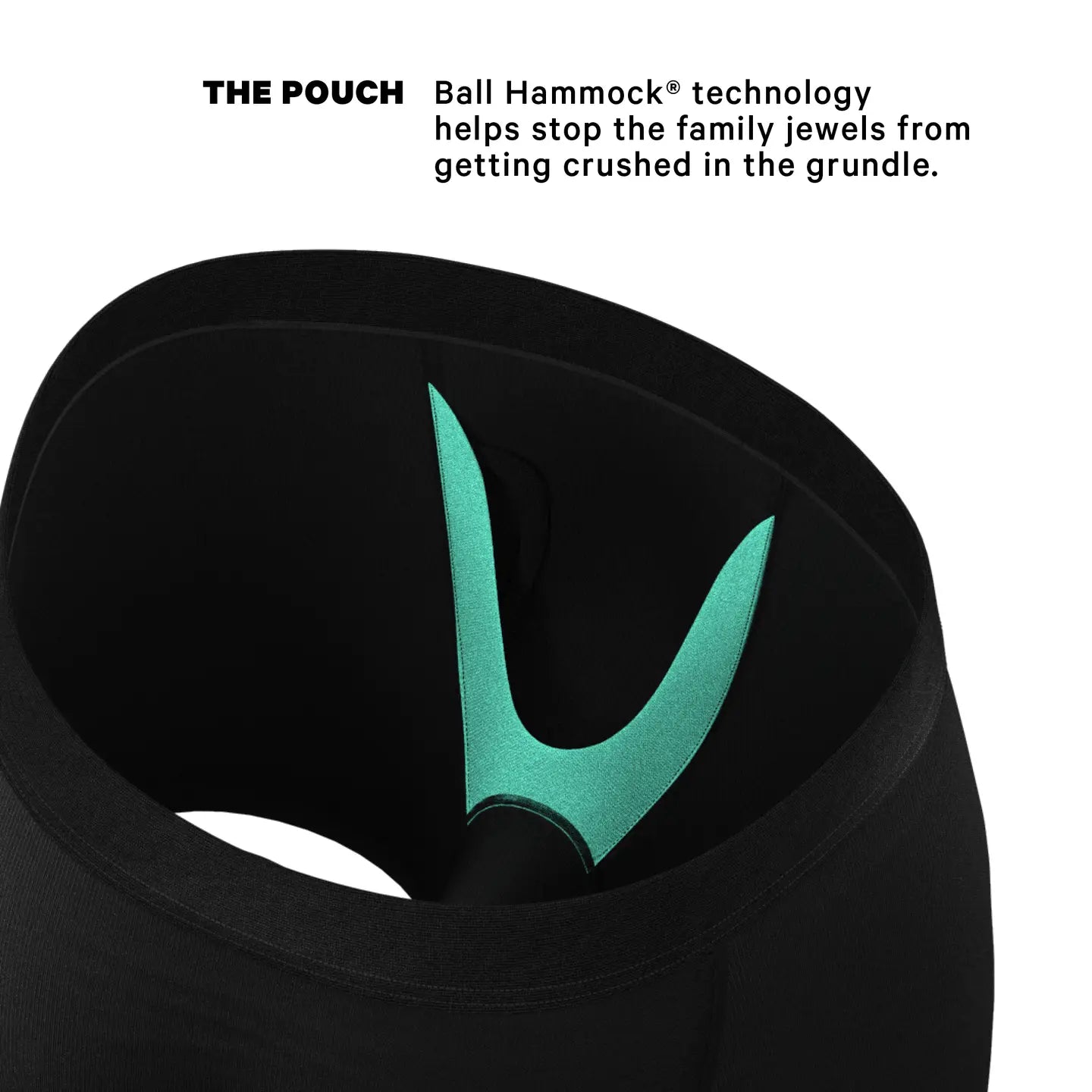 Shinesty Men's Black Tuxedo Ball Hammock Pouch Underwear With Fly