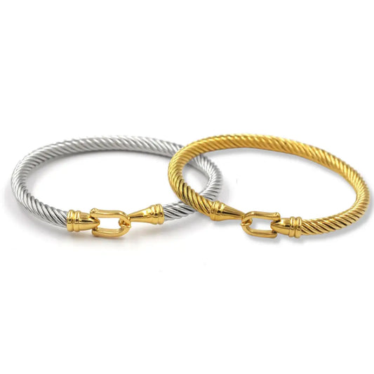Hinge Bangle Waterproof Bracelet - 2 Colors