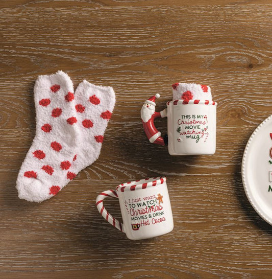Hot Cocoa Sock Mug Set -2 Colors
