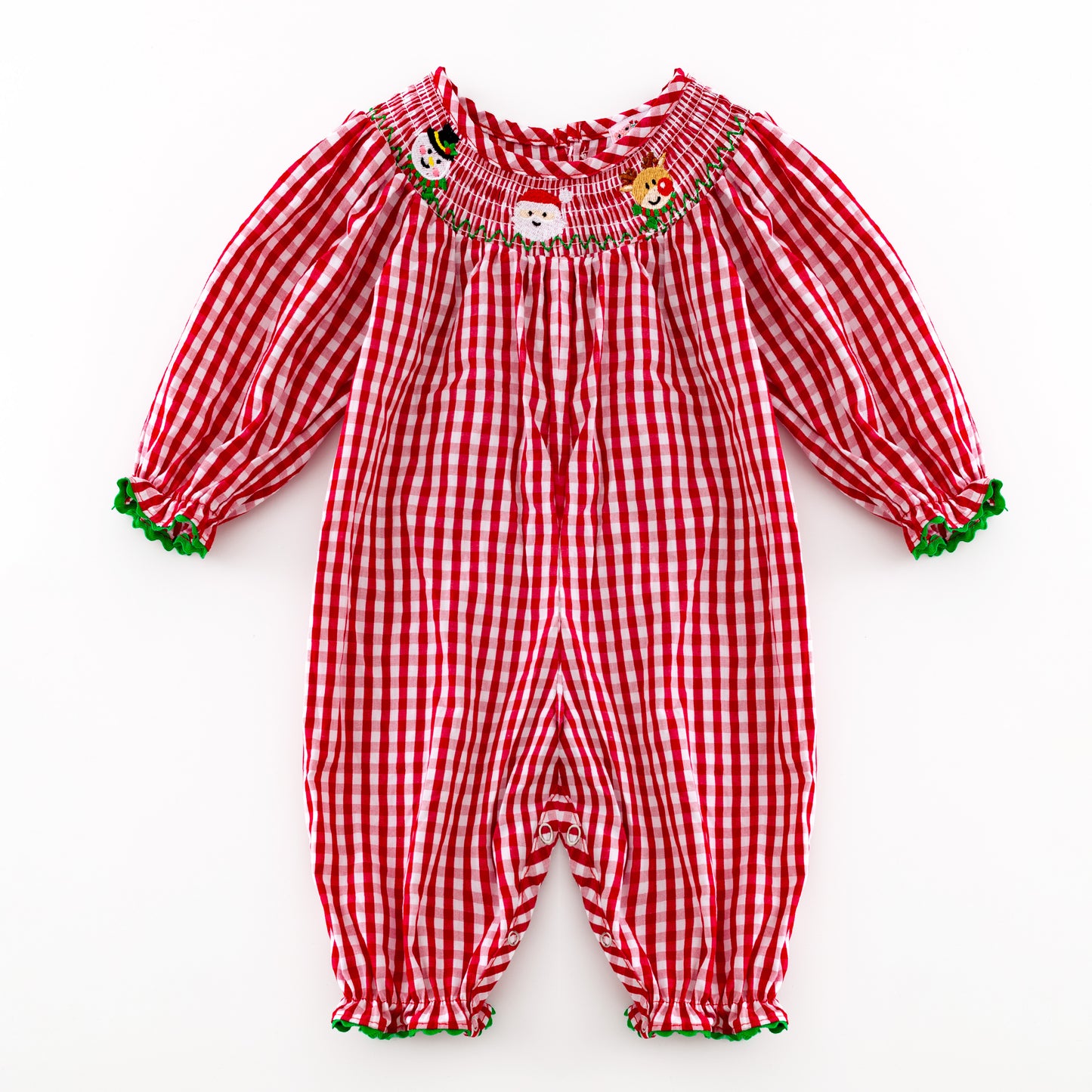 Christmas Gingham Romper