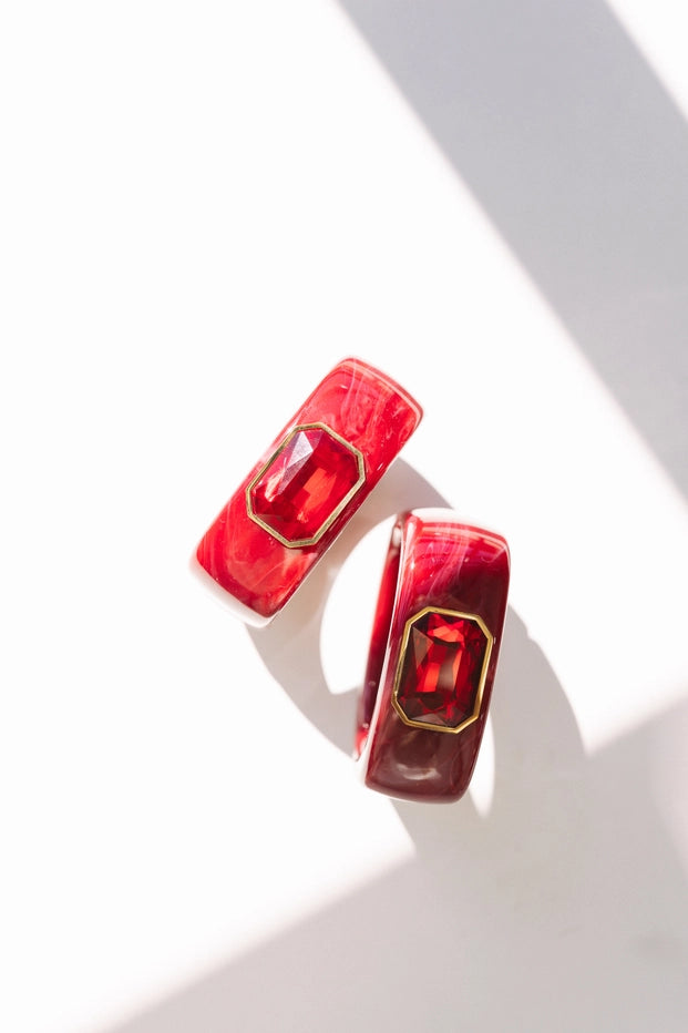 Resin Cuff Bangle Bracelet - 3 Colors