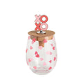 Mud Pie Valentines Wine Glass and Stopper Set