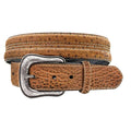 Roper Ostrich Print Genuine Leather Belt | Brown