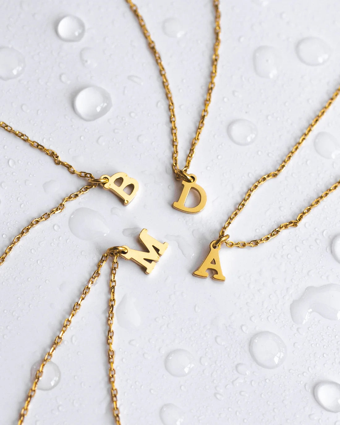 Waterproof Dainty Love Initial Necklace