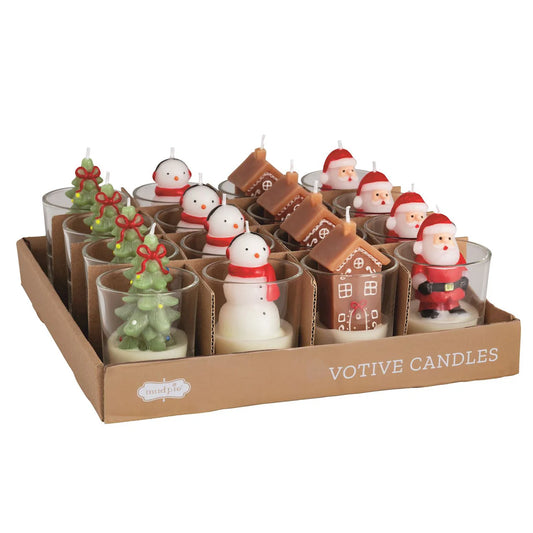 Mini Christmas Candles -4 Colors