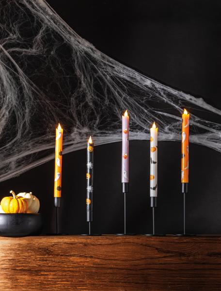 Halloween LED Taper Candles -4 Colors