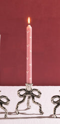 Bow Heart Taper Candles