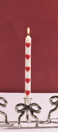 Bow Heart Taper Candles