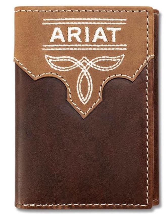 Ariat Men's Crazy Horse Boot Stitch Trifold Wallet – Dales Clothing Inc