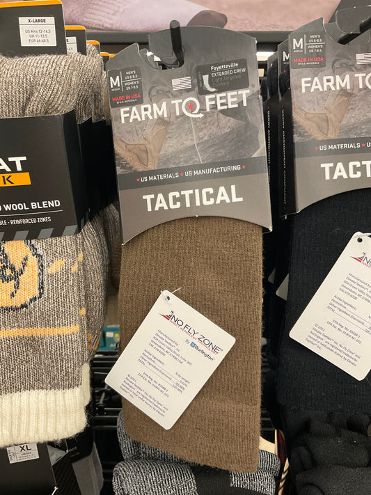 Fayetteville Farm To Feet Coyote Brown Extended Crew Socks