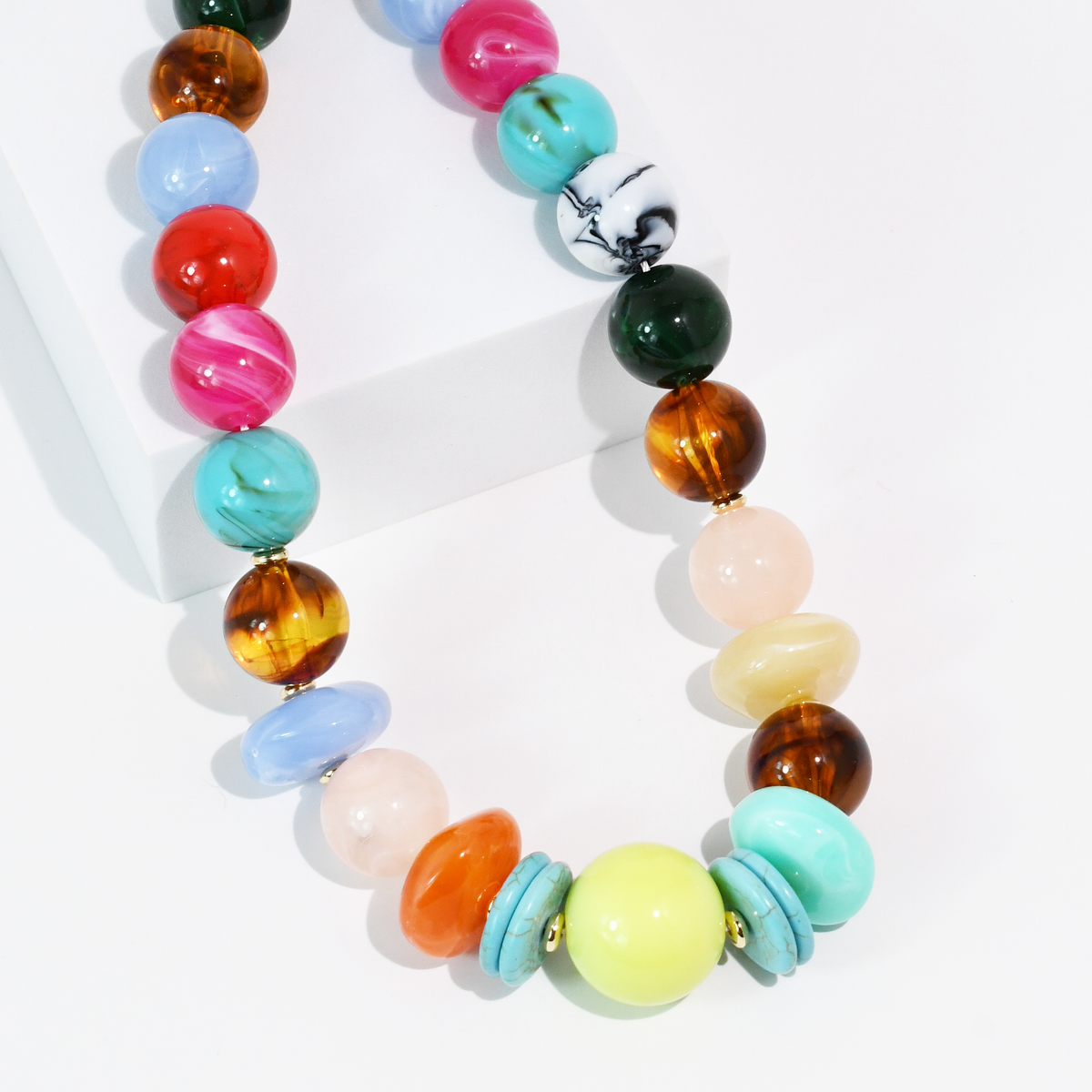 Good Mood Multi Big Beaded Necklace
