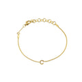 Gold Dainty Love Initial Bracelet - Waterproof