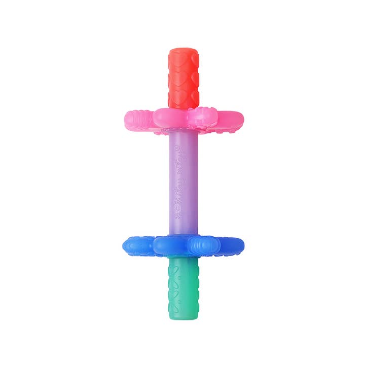 Teensy Teether Tube- Pink Rainbow