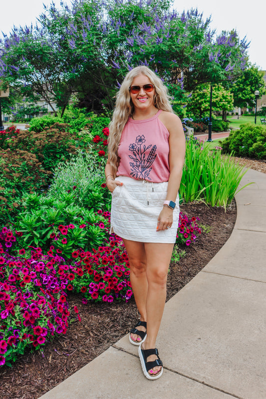 Growth Takes Time Floral Pink Dales Tank