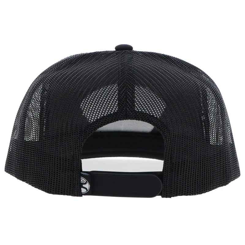 Hooey Punchy Black With White & Orange Patch Hat