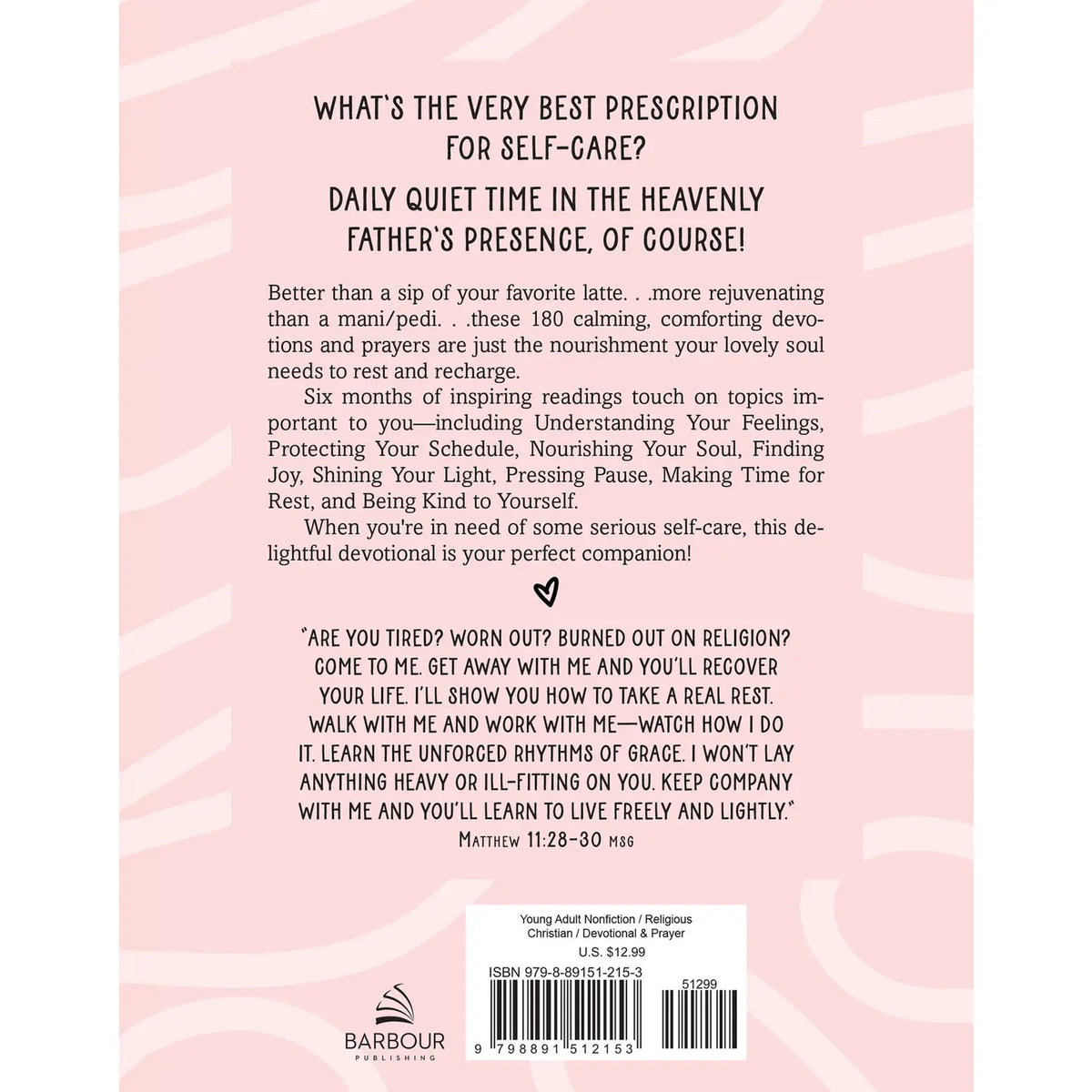 Self-Care Devotions for Teen Girls, back cover