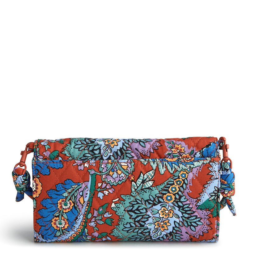 Vera Bradley Wildwood Wallet Crossbody- Flowers & Feathers