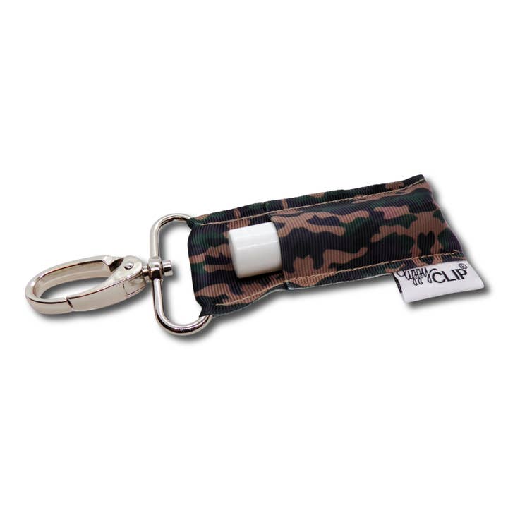 Lippy Clip Lip Balm Holder Keychain - Camo