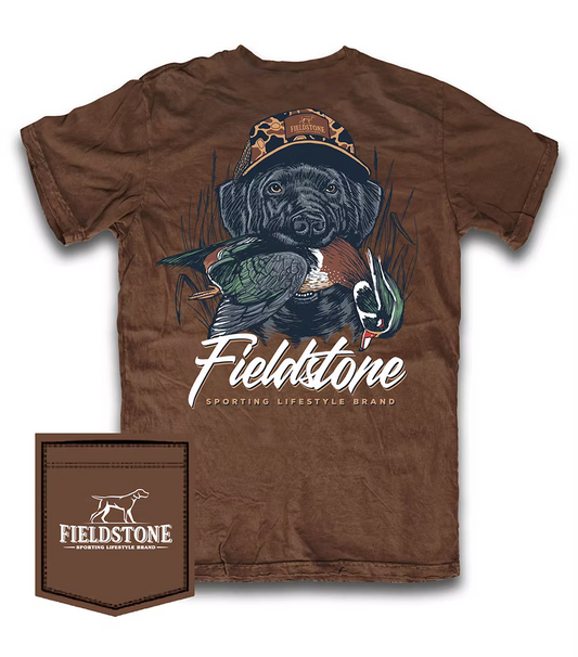 Fieldstone Men's Chocolate Lab Woodie Tee