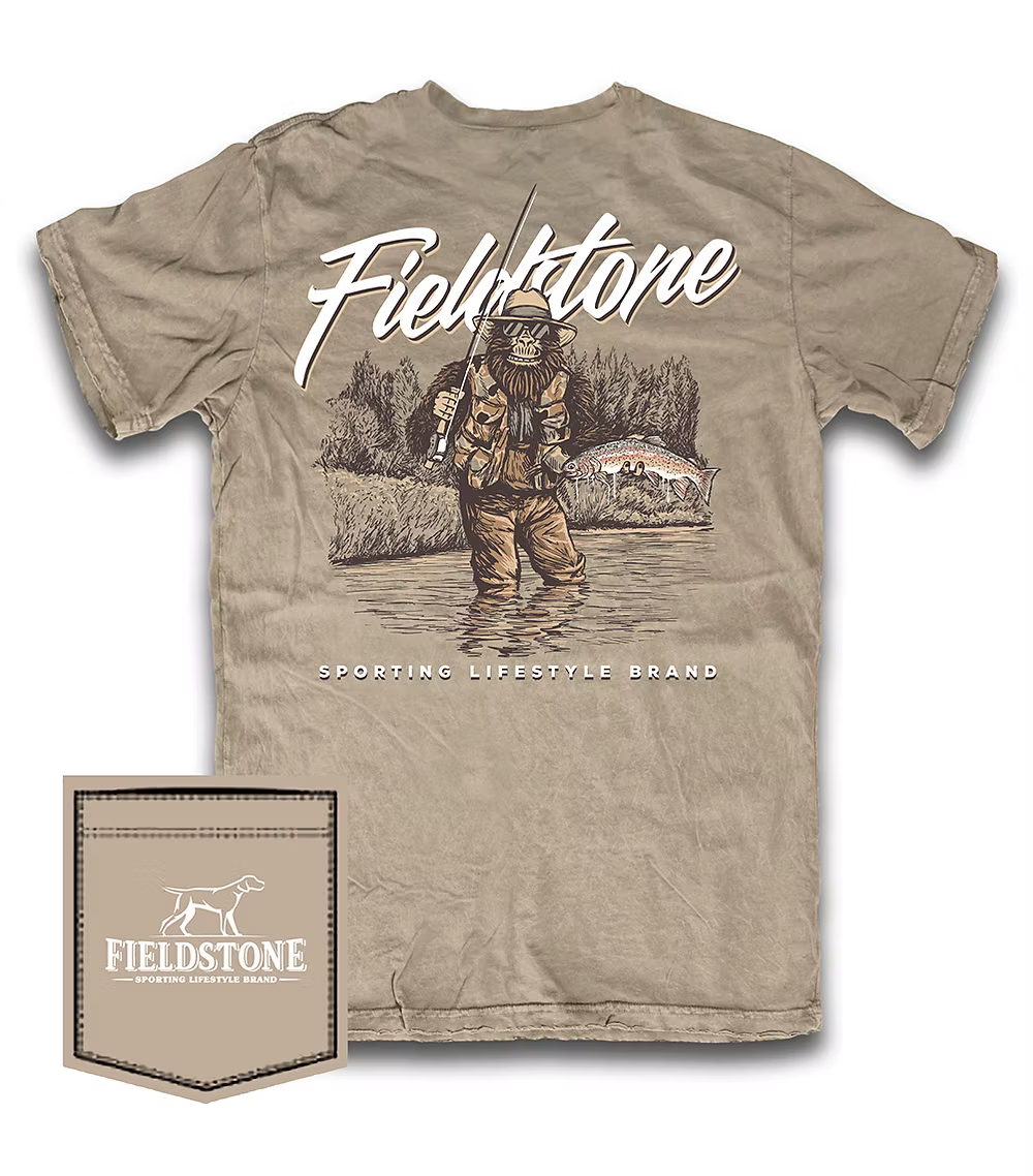 Fieldstone Men's Gone Fishing Sand Tee