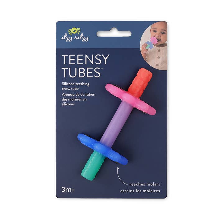 Teensy Teether Tube- Pink Rainbow