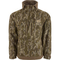 Drake Men's Mst Mossy Oak Bottomland Waterproof Fleece Lined 1 and 4 Zip Jacket