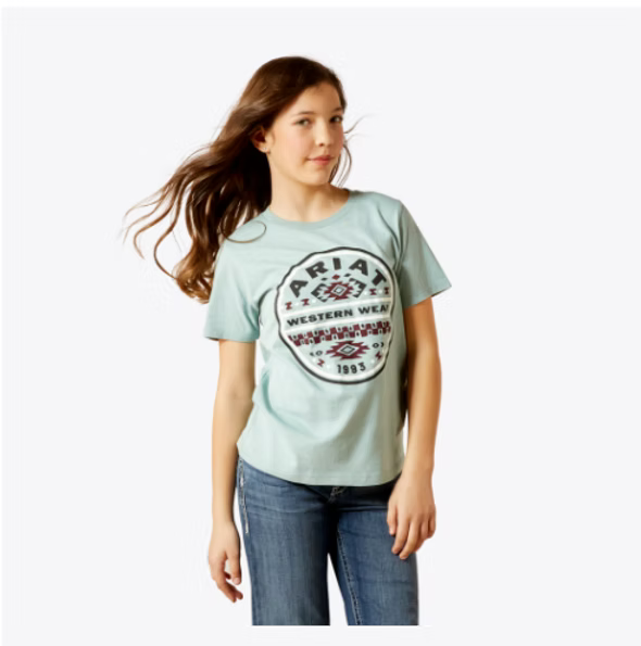 Ariat Girl's SW Brand Lock Up Rivergreen Tee