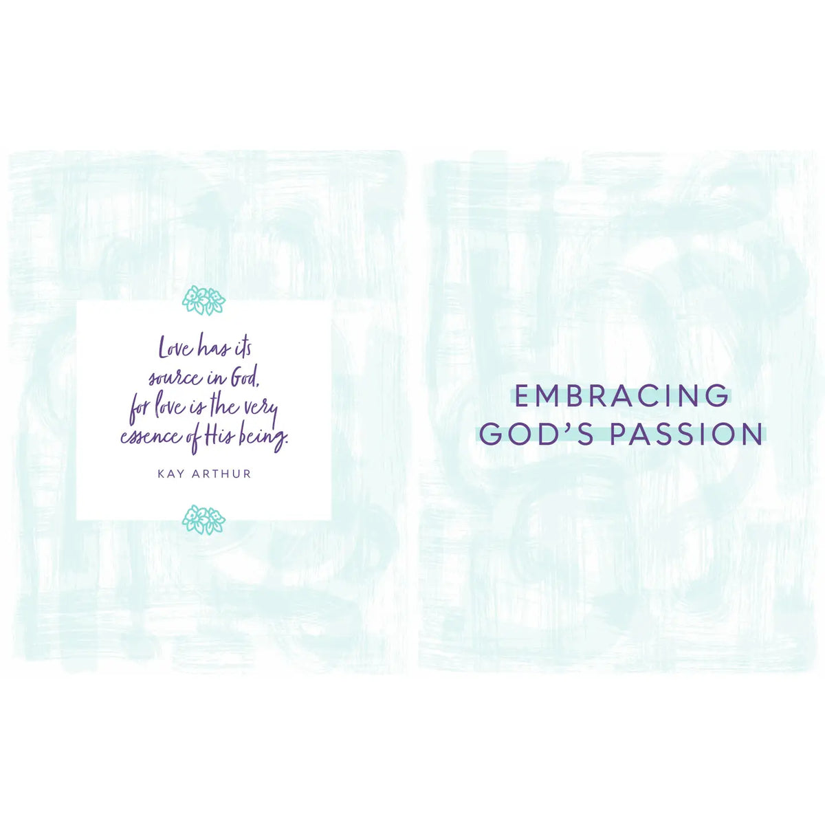 Grace, Not Perfection, open to Embracing God's Passion section page