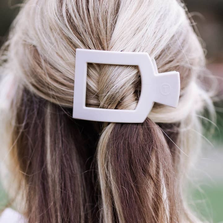 Square Medium Flat Hair Clip- Toasted