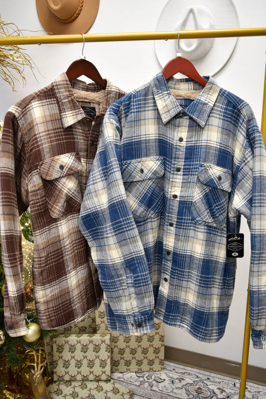 Canyon Guide Men's Fletcher Button Up Fleece Lined Jacket - 2 Colors