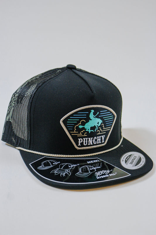 Punchy Black/Turquoise Patch Hooey Hat