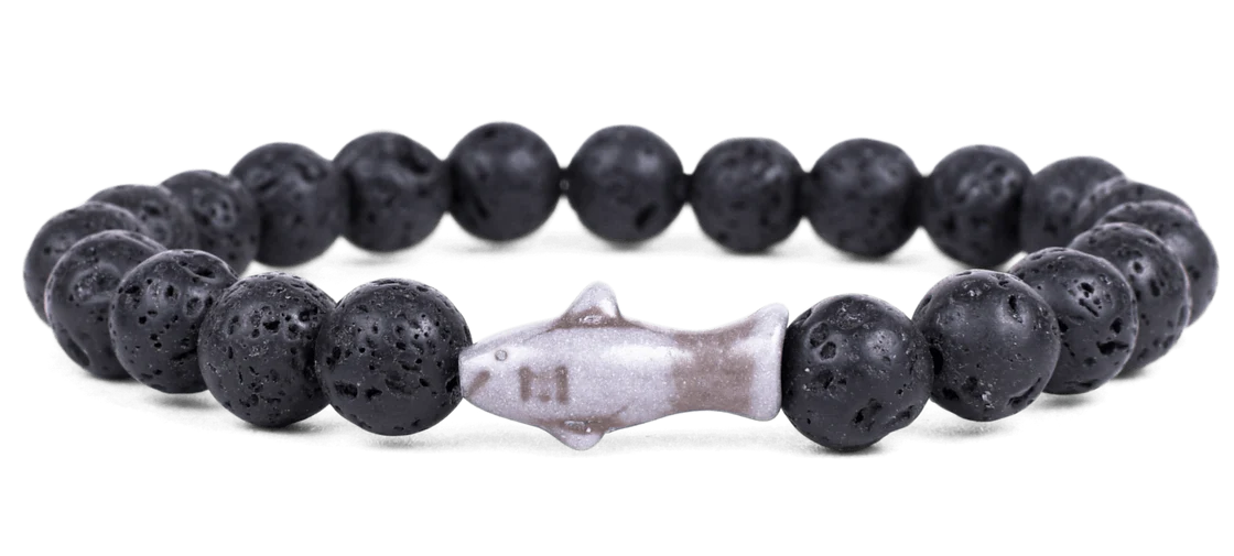 Fahlo Voyage shark tracking bracelet, shown in one of three available colors