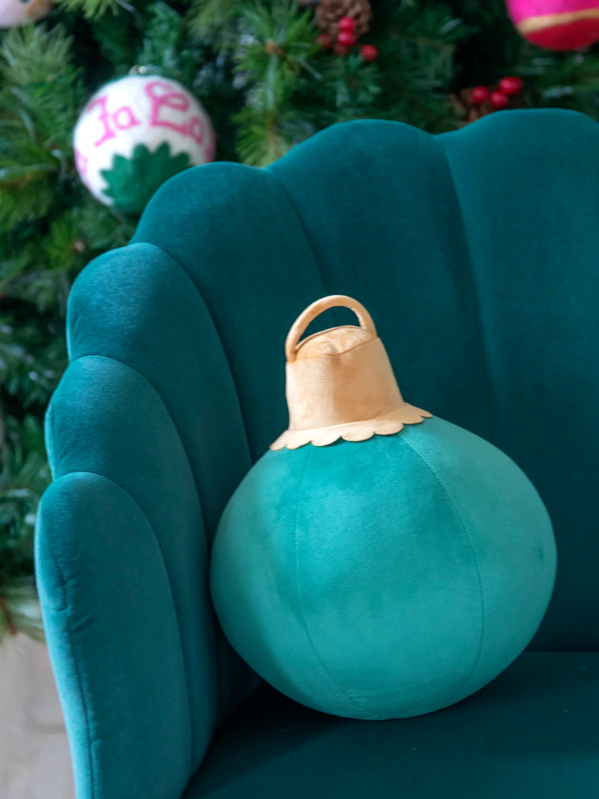 Merry Bauble Ornament Pillow