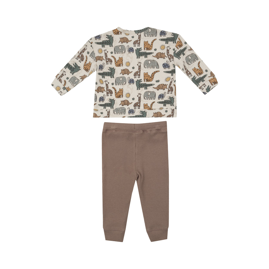 Baby Sweatshirt & Jogger Set- Safari Sketchbook