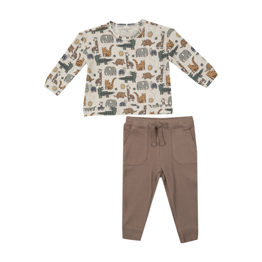 Baby Sweatshirt & Jogger Set- Safari Sketchbook