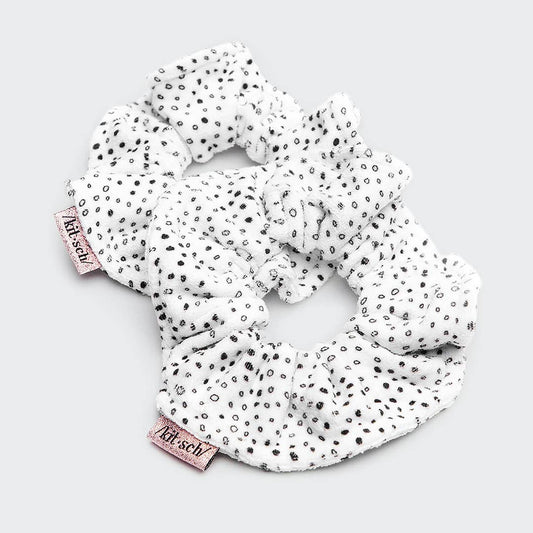 Microfiber Quick-Dry Towel Scrunchies 2pc - Micro Dot